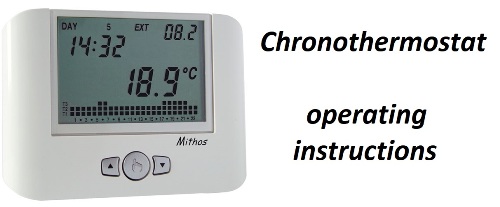 Chronothermostat operating instructions