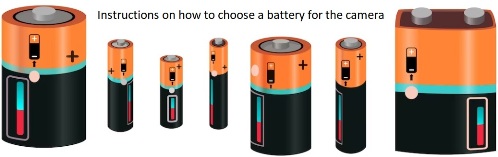 Instructions on how to choose a battery for the camera