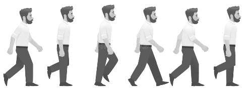 Instructions on how to recognize a person by his gait 